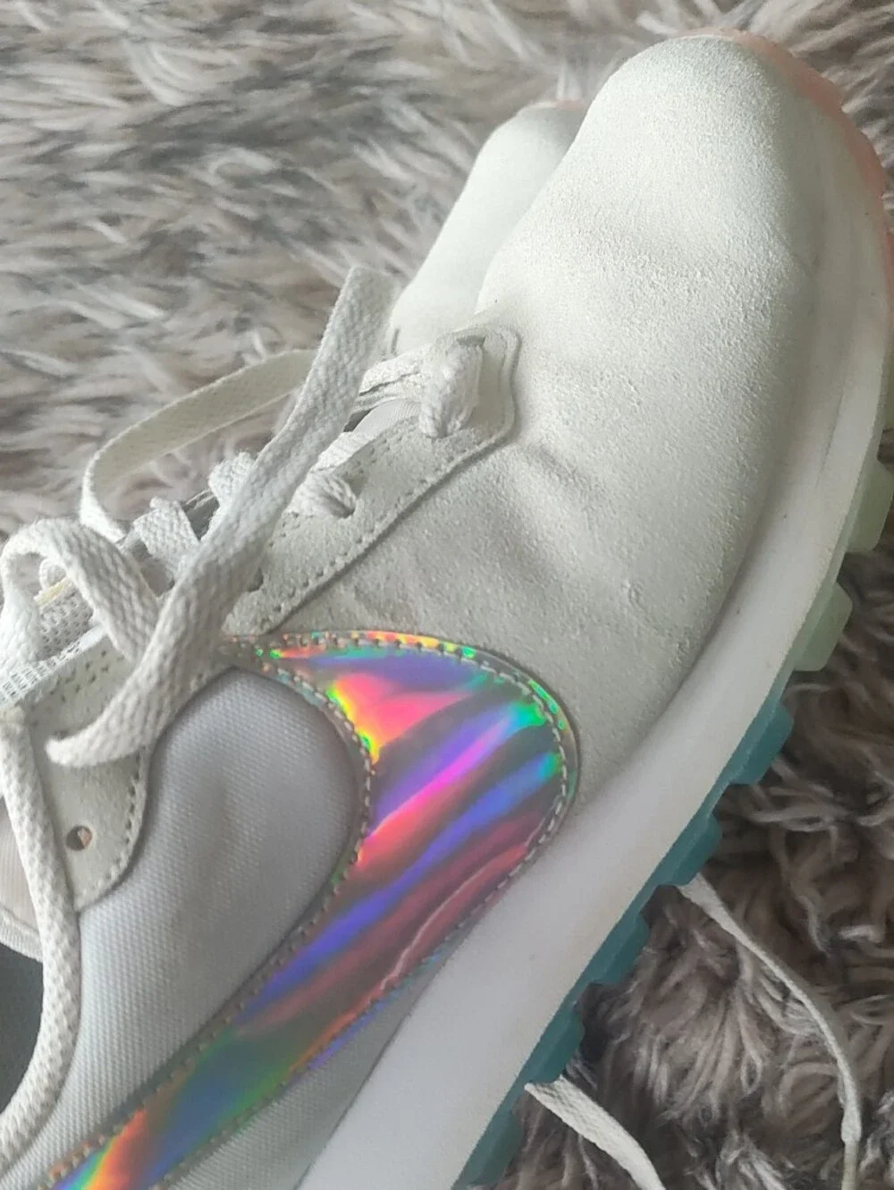 Rare Nike Cortes Holographic Logo